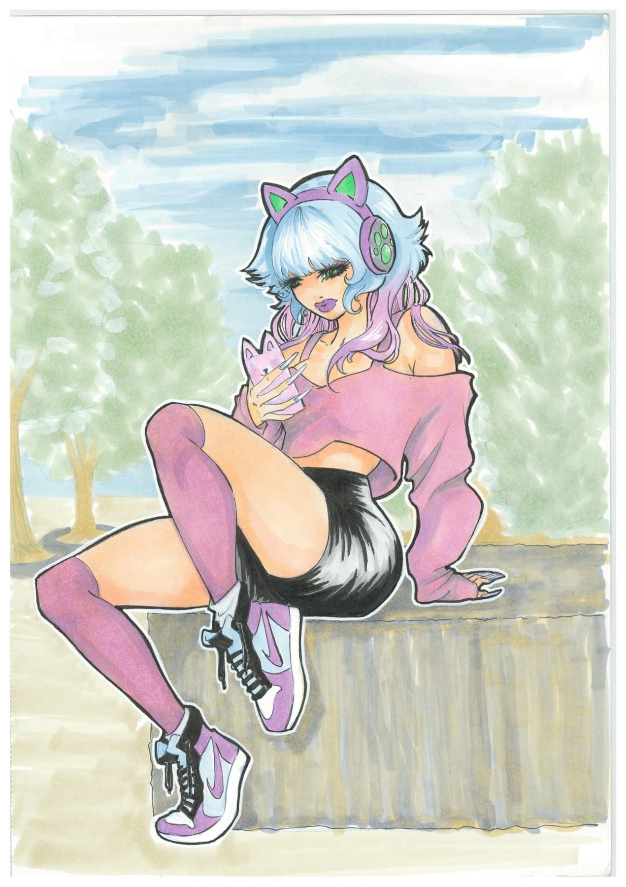 Pastel Goth in Park