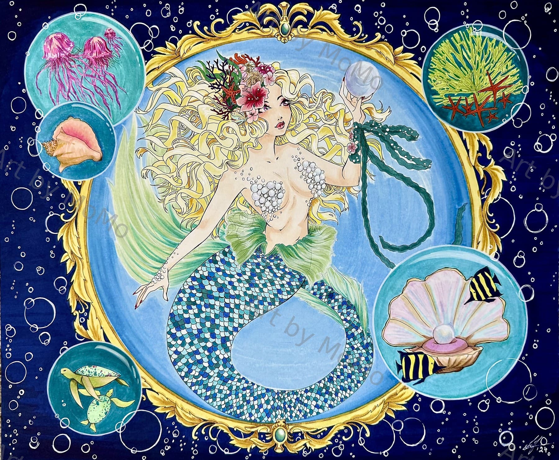 Mermaid & Bubbles